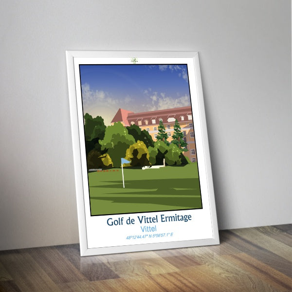 Affiche golf Vittel Ermitage I Golf Club Med I Golf France
