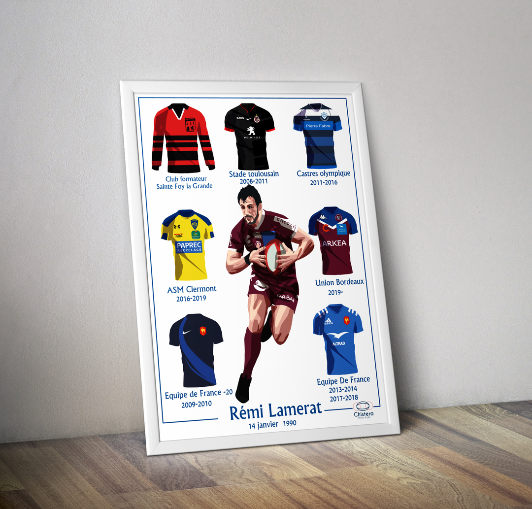 Affiche Rémi LAMERAT I joueur rugby