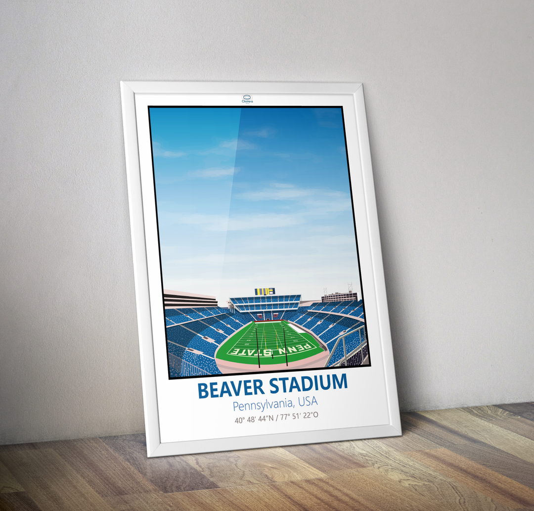Affiche Beaver Stadium Pennyslvania USA I Affiche foot américain