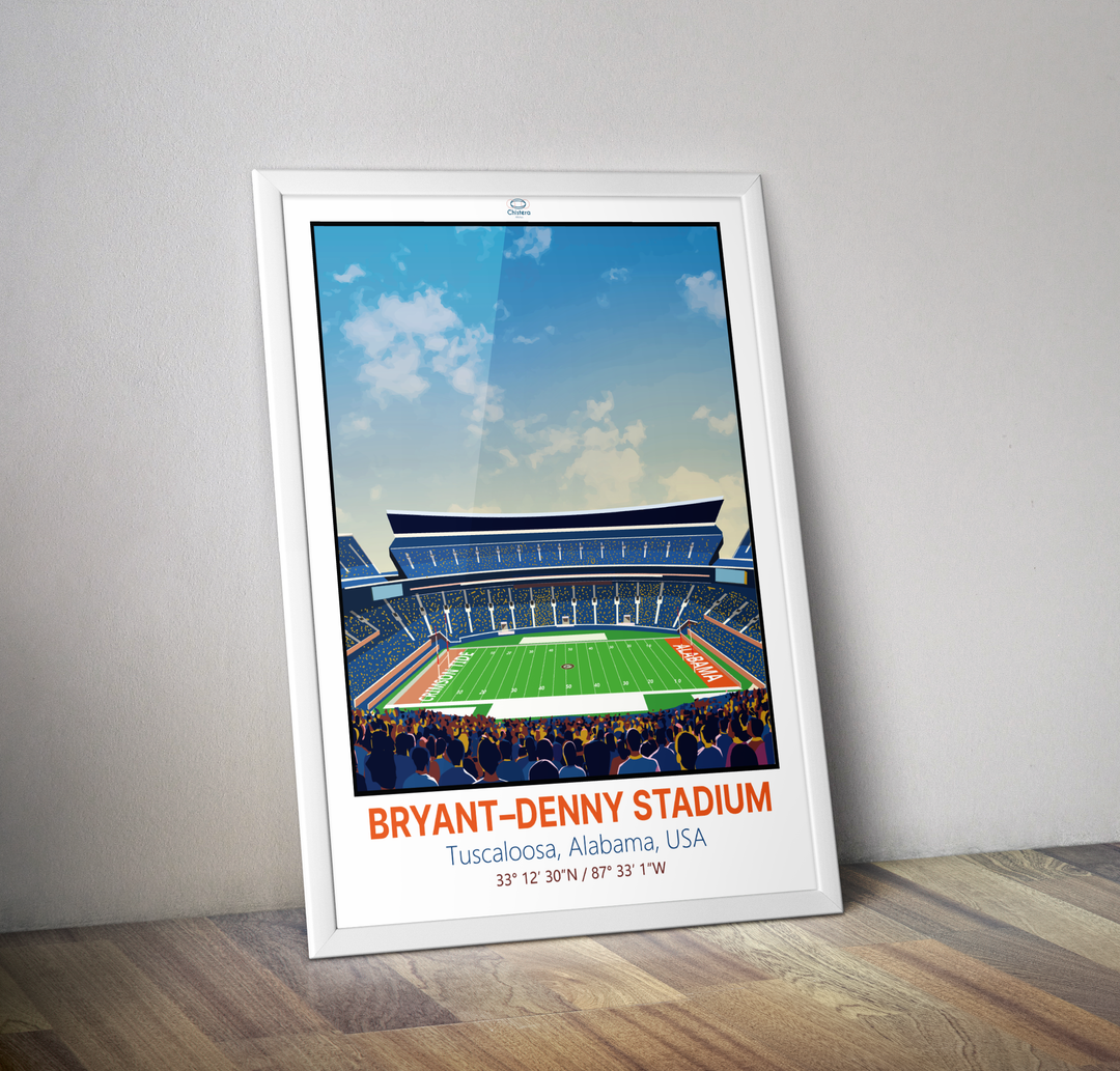 Affiche Bryant Denny Stadium Tuscaloosa USA I Affiche foot US
