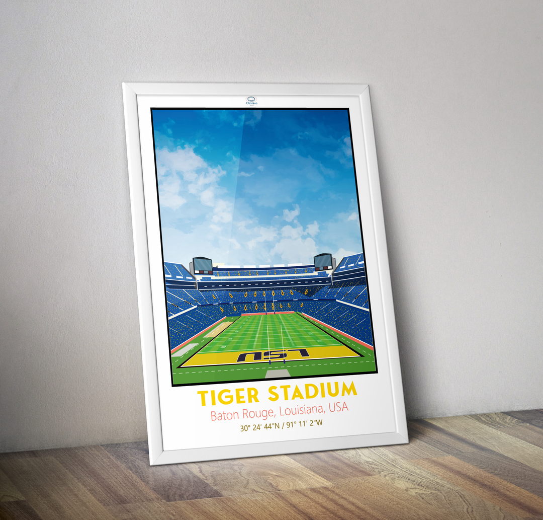 Affiche stade Tiger Stadium I Affiche foot US Baton rouge Louisiana