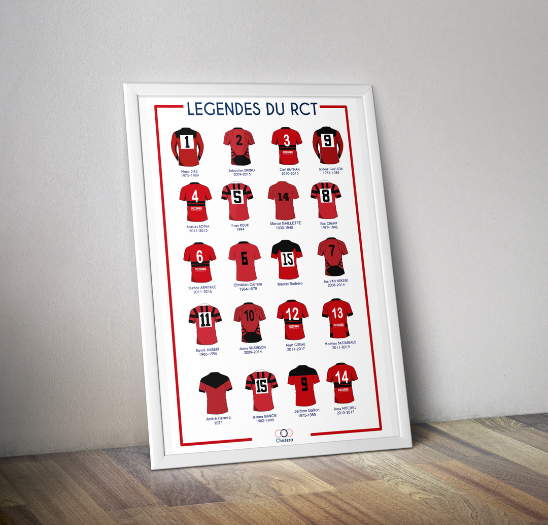 Affiche légendes du RCT I Légendes Toulon I Chistera
