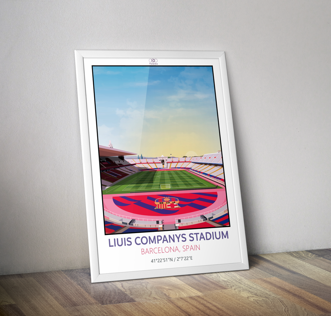 Affiche stade Liuis companys I Affiche FC Barcelone I Affiche stade Espagne