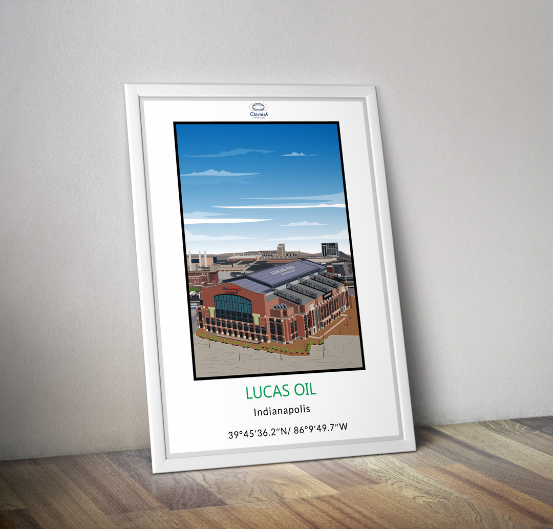 Poster stade Lucas Oil I Affiche stade Indianapolis