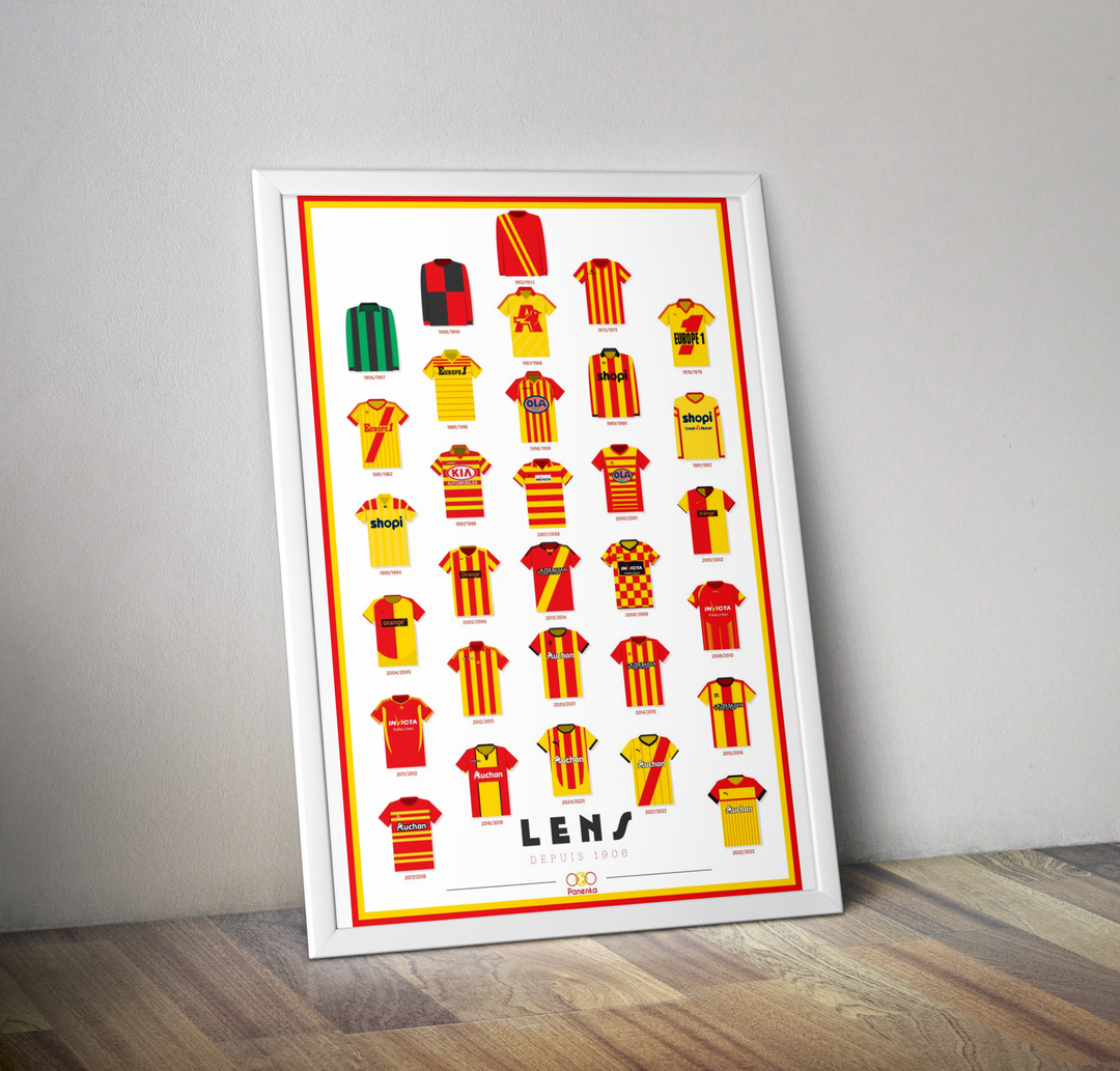 Maillots Racing Club de Lens saison 2024 2025 I Affiche de football