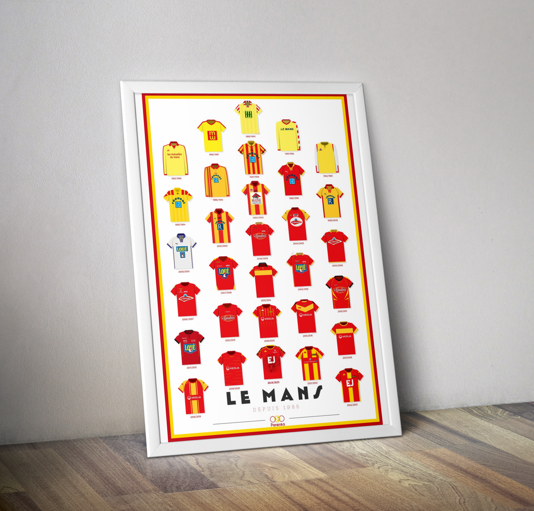 Maillots de football le Mans Football Club 2024 2025 I Affiche foot