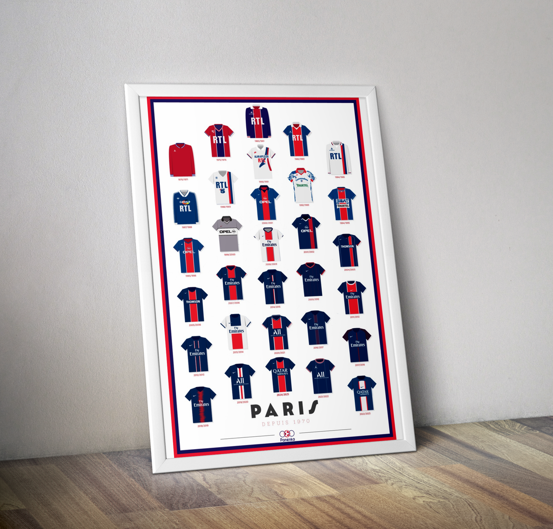 Maillots PSG saison 2024 2025 I Affiche Paris Saint Germain