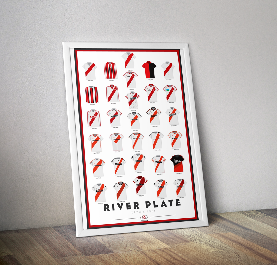 Maillots River Plates saisons 2024 2025 I Affiche maillots de foot