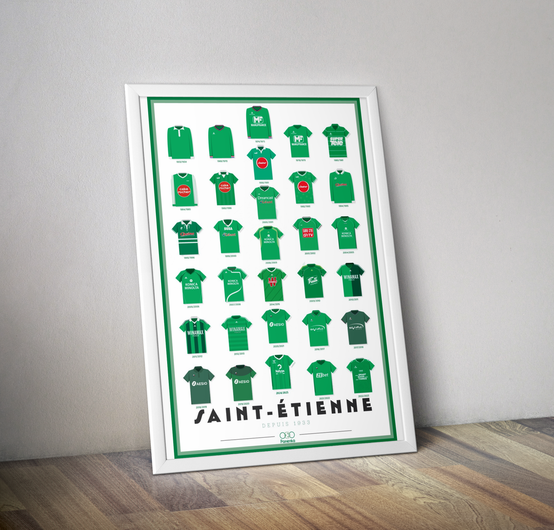 Maillots Saint Etienne saison 2024 2025 I Affiche AS Saint Etienne