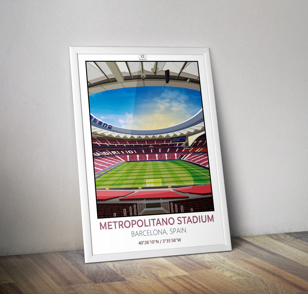 Affiche stade Metropolitano I Affiche Barcelone stade Espagne