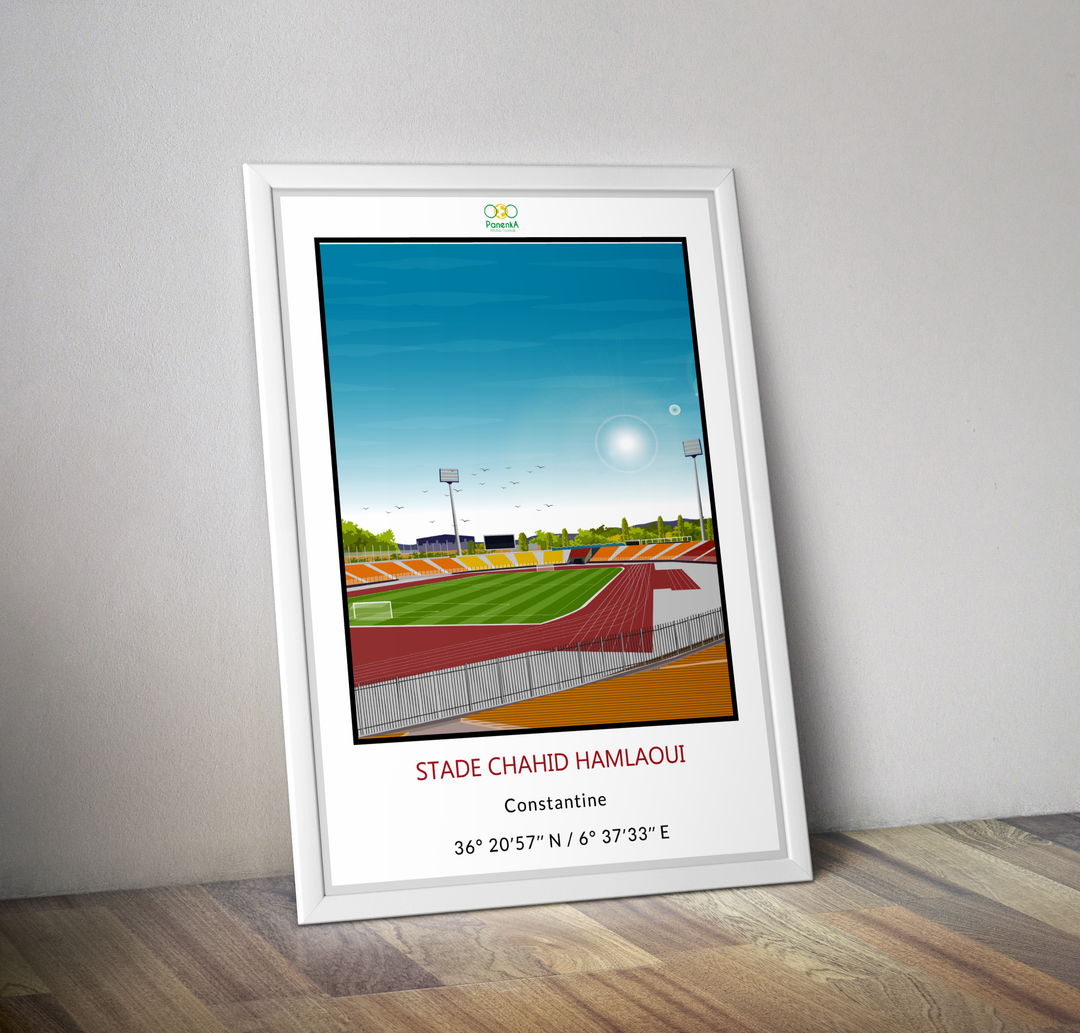 Stade Chahid Hamlaoui Constantine I Affiche stade de foot Algerie I Poster soccer stadium