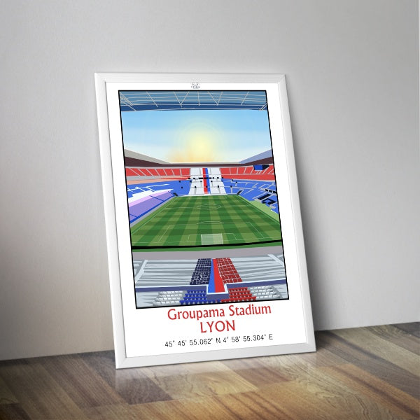 Affiche du stade de Lyon I Affiche Matmut stadium I Affiche foot