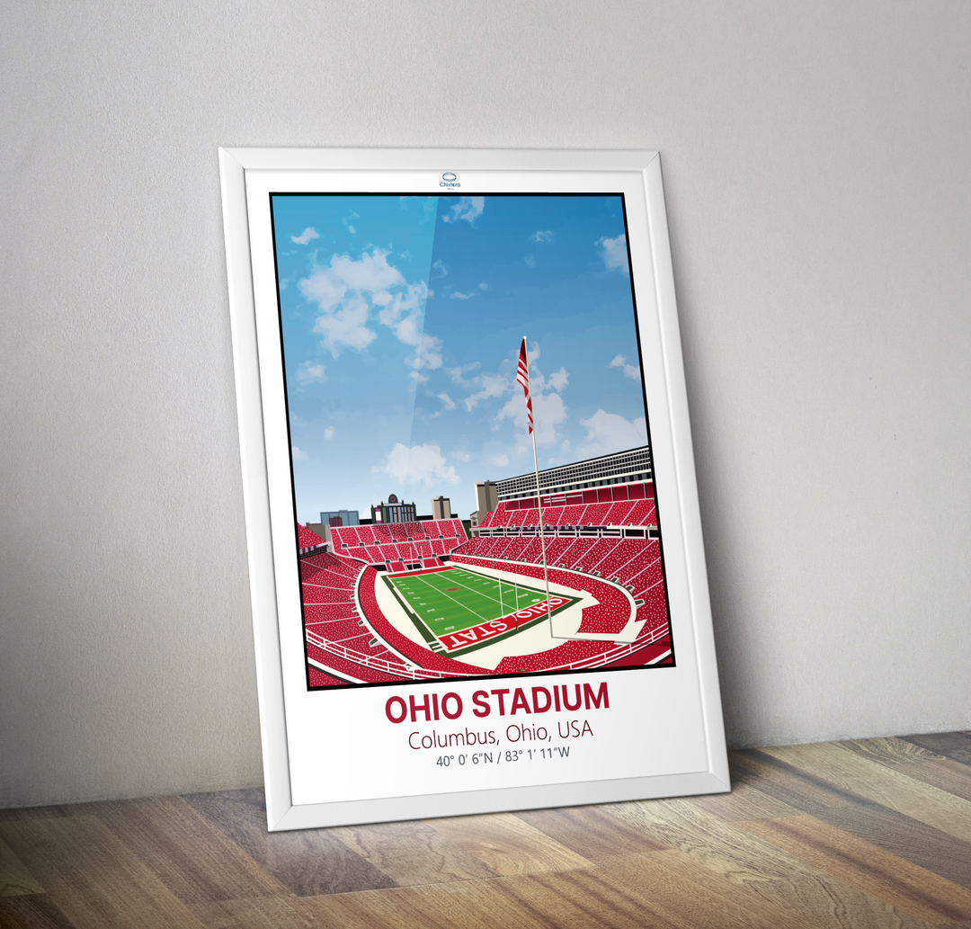 Affiche stade Ohio stadium Columbus US I Affiche foot US