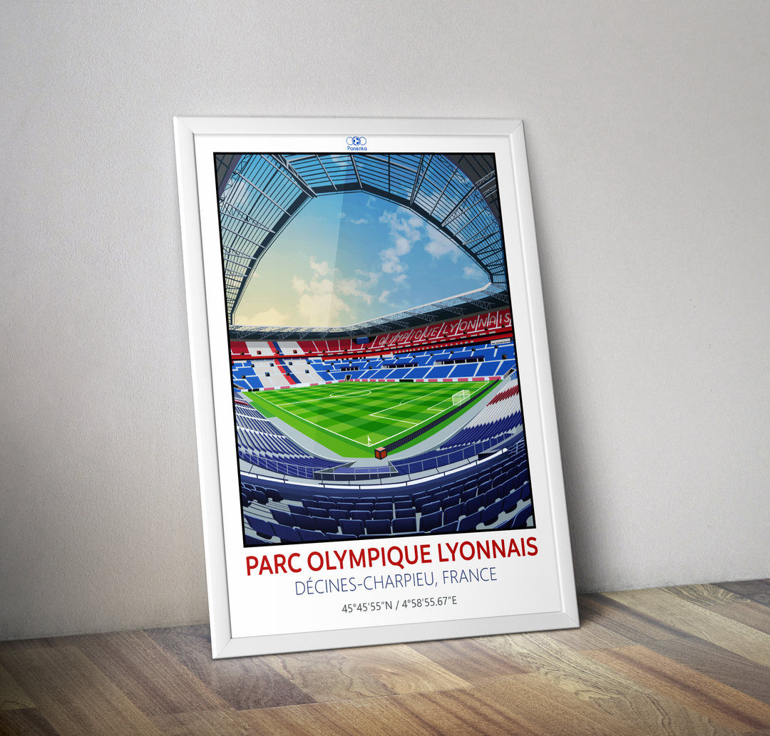 Affiche stade parc Olympique Lyonnais I Affiche football OL