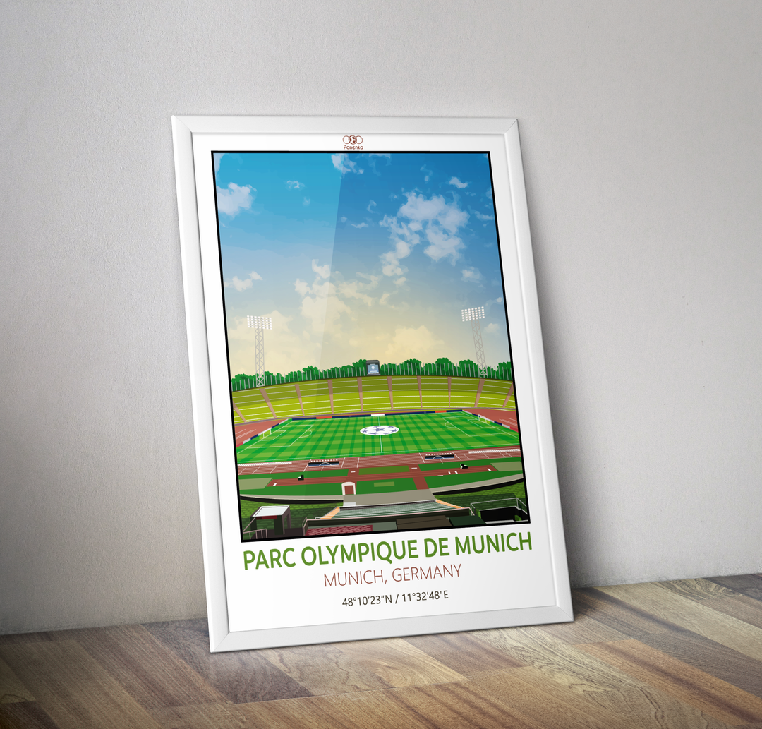 Affiche stade Parc Olympique de Munich I Affiche stade foot Allemand