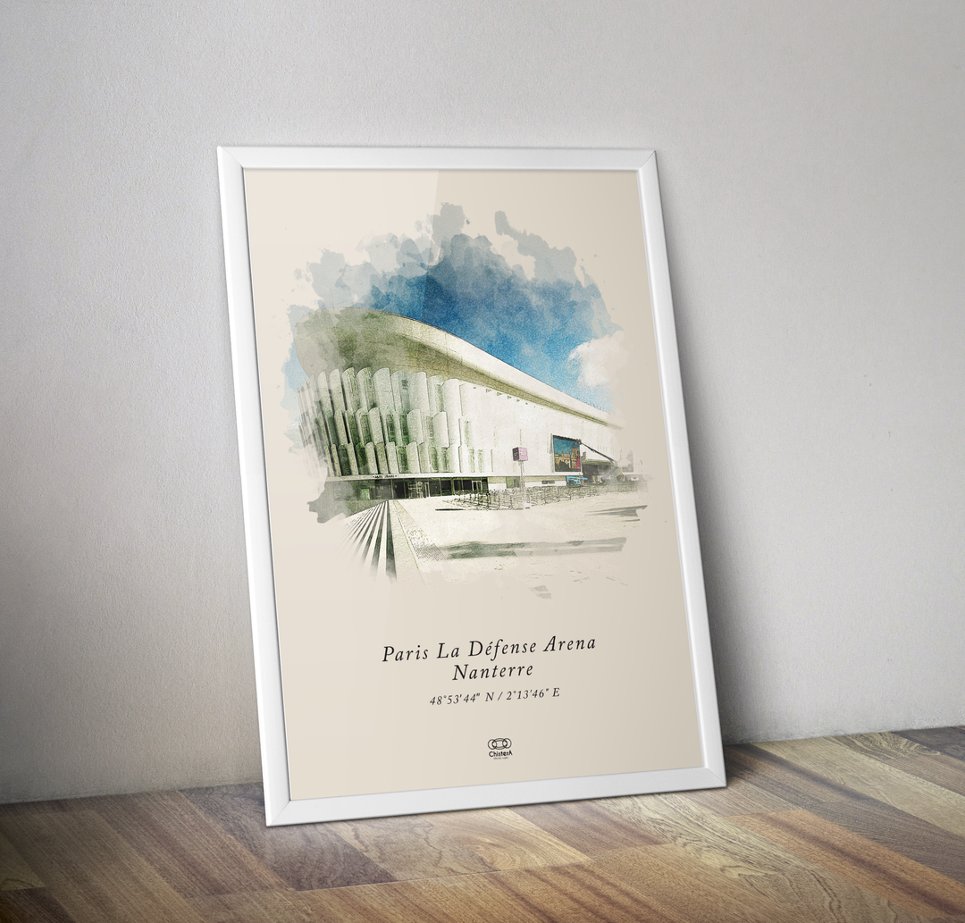 Affiche stade Paris la défense Aréna Nanterre - Stade rugby Racing 92