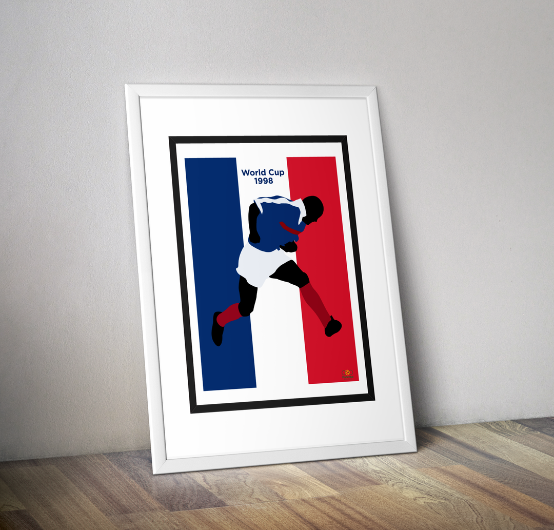 Affiche Zinedine Zidane 1998 I Affiche de foot
