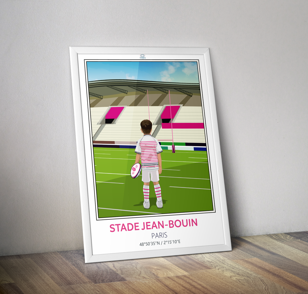 Affiche personnalisé enfant stade Jean Bouin Paris