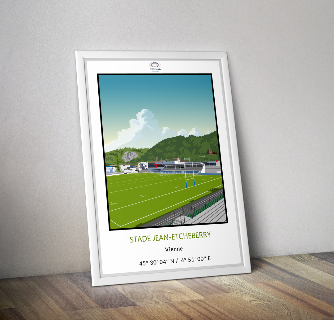 Stade rugby Jean Etcheberry Vienne I Affiche rugby