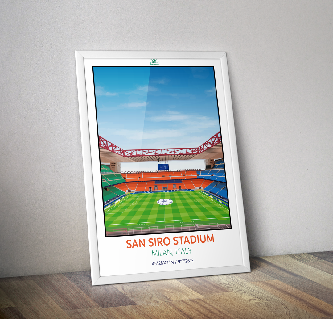 Affiche stade San Siro Milan I Affiche stade Italie I Poster soccer stadium