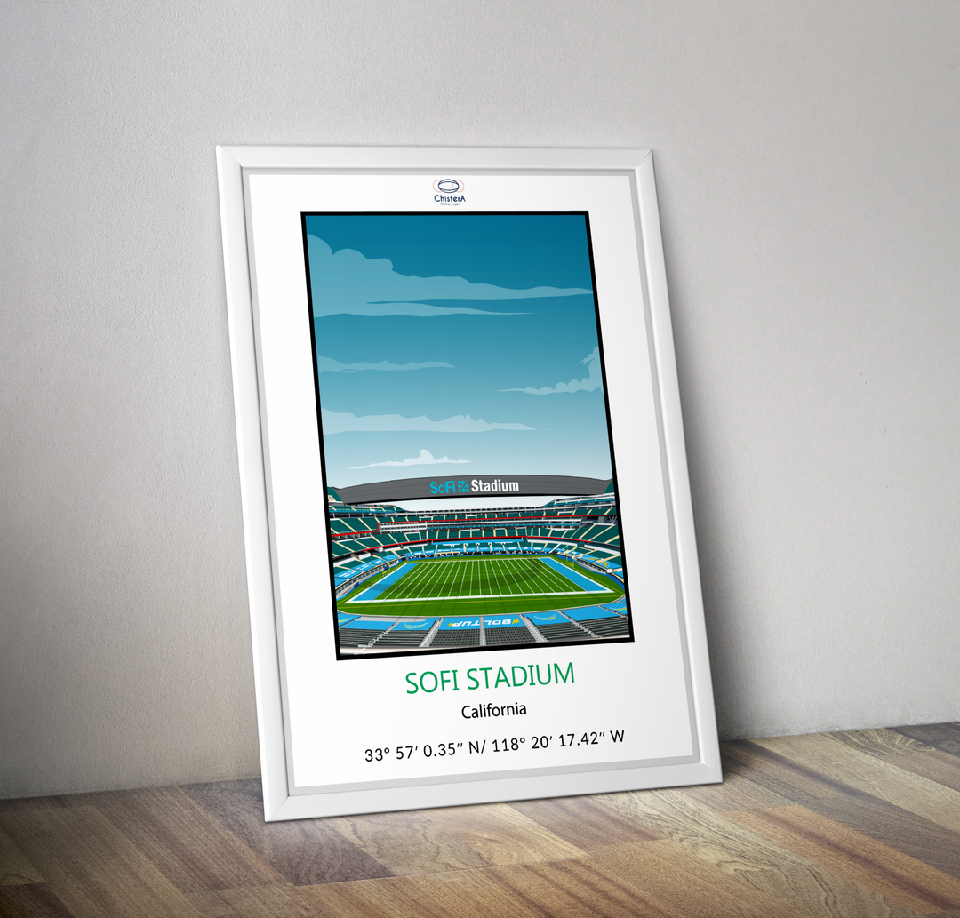 Affiche stade Sofi Californie USA I Affiche football