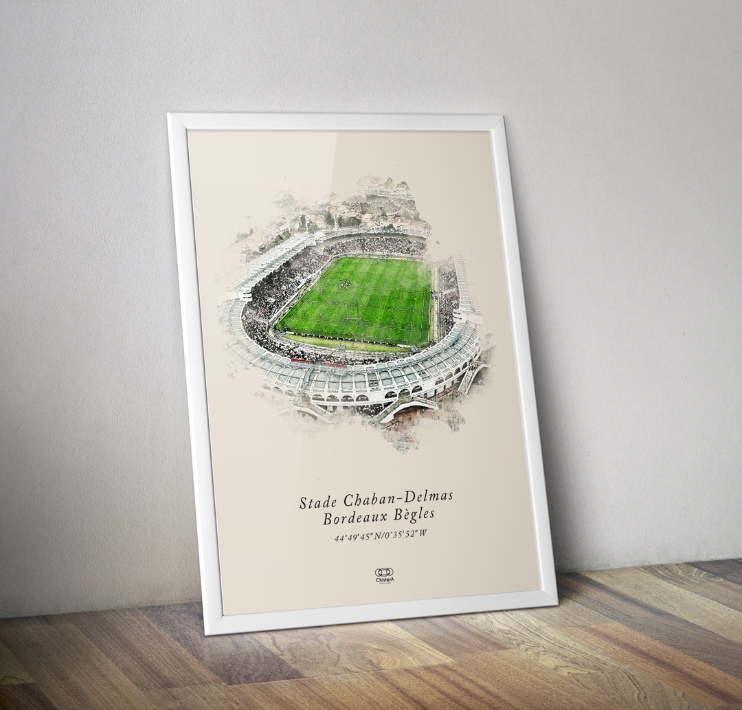 Affiche rugby stade Chaban Delmas Bordeaux Bègles - Affiche rugby top14