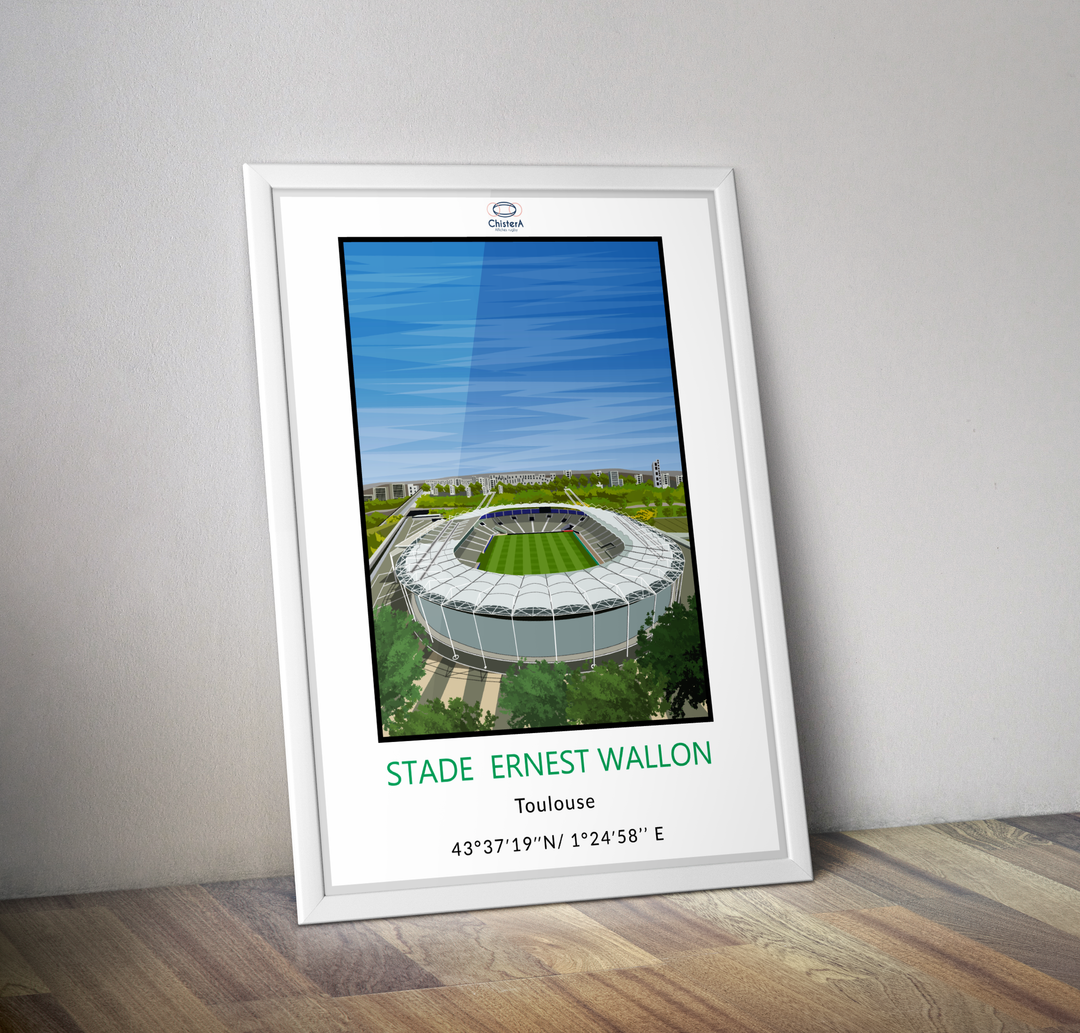 Affiche stade Toulousain Ernest Wallon I Affiche rugby