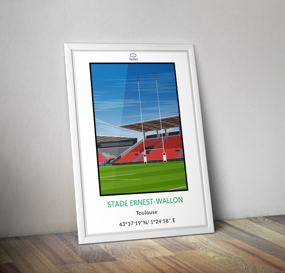 Affiche stade Toulouse Ernest Wallon I Affiche stade rugby