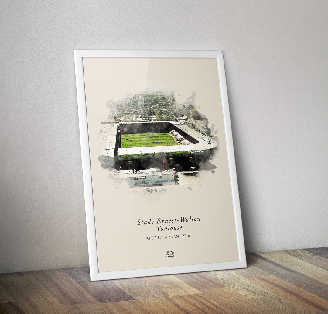 Affiche rugby stade Ernest Wallon Toulouse - Affiche Top14 rugby Toulouse