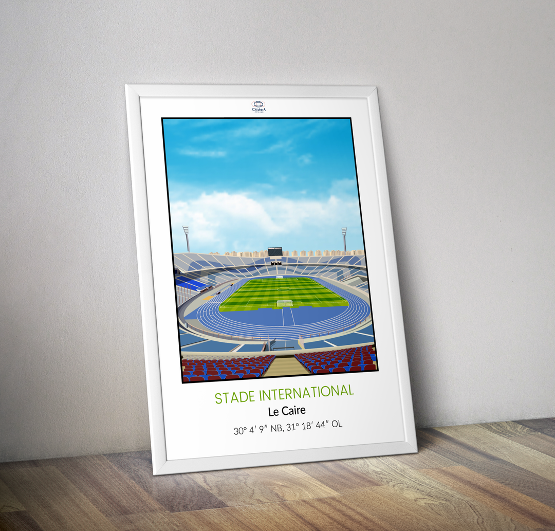 Affiche stade de foot Le Caire Egypte stade International