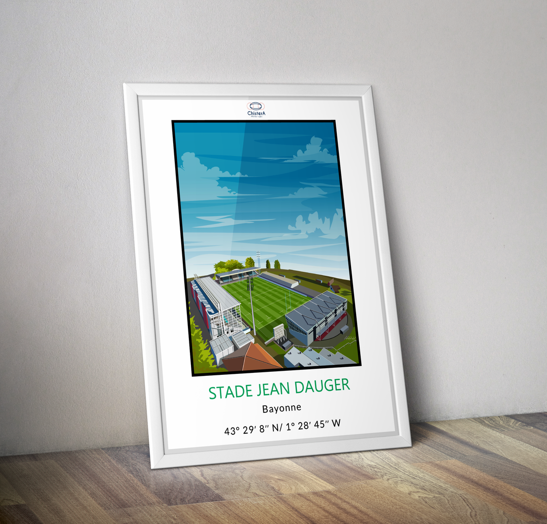 Affiche stade rugby Bayonne I Affiche stade Jean Dauger