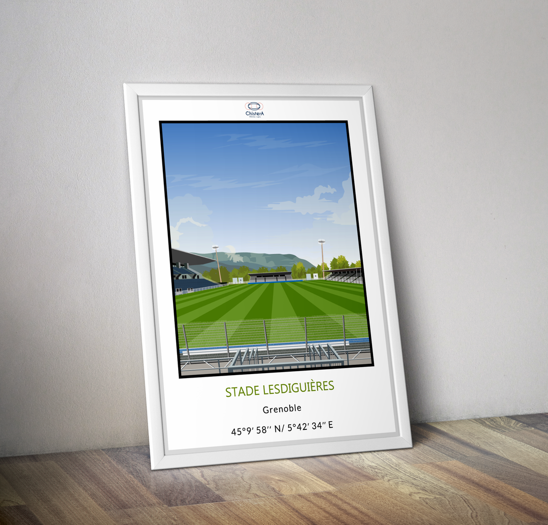 Stade Grenoble Lesdiguières I Affiche stade de rugby