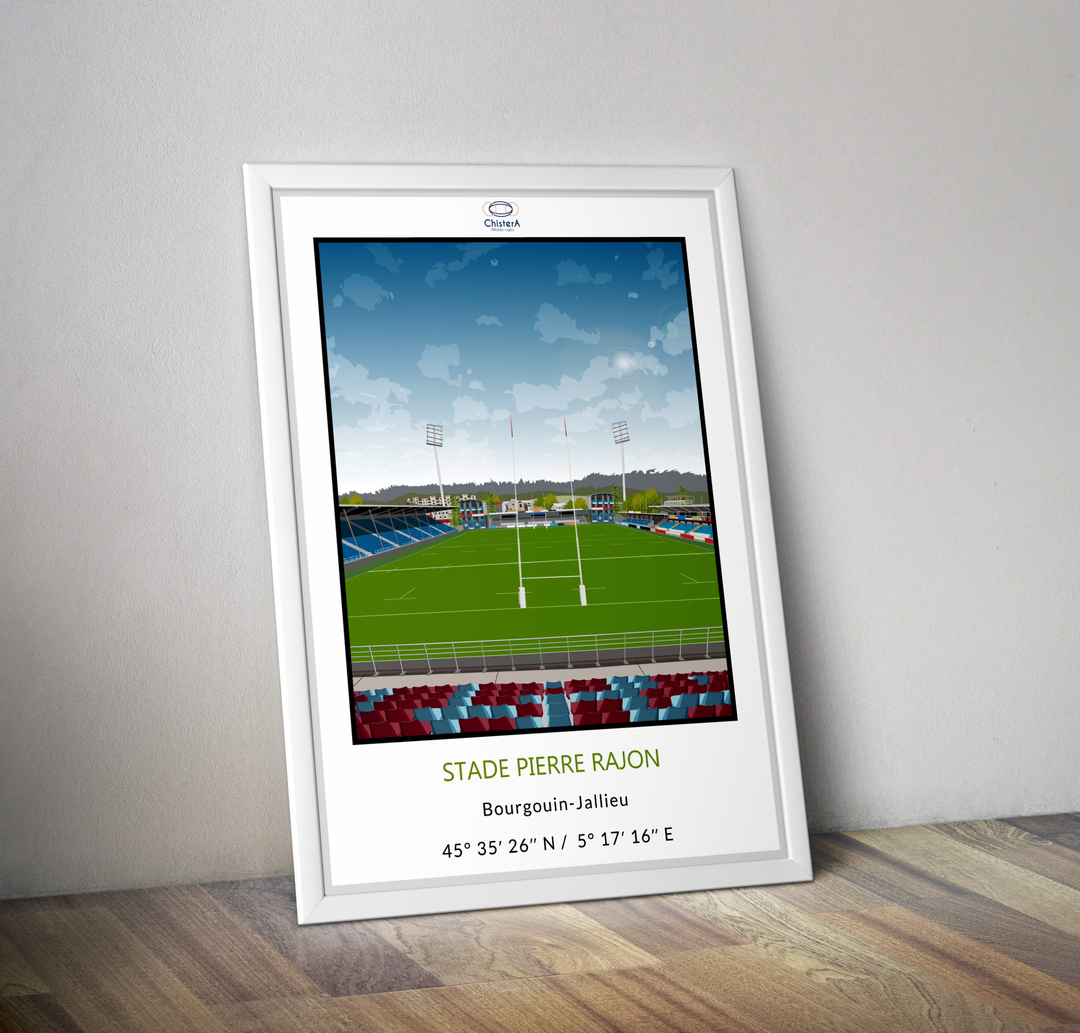 Stade rugby Pierre Rajon Bourgoin Jallieu I Affiche stade de rugby