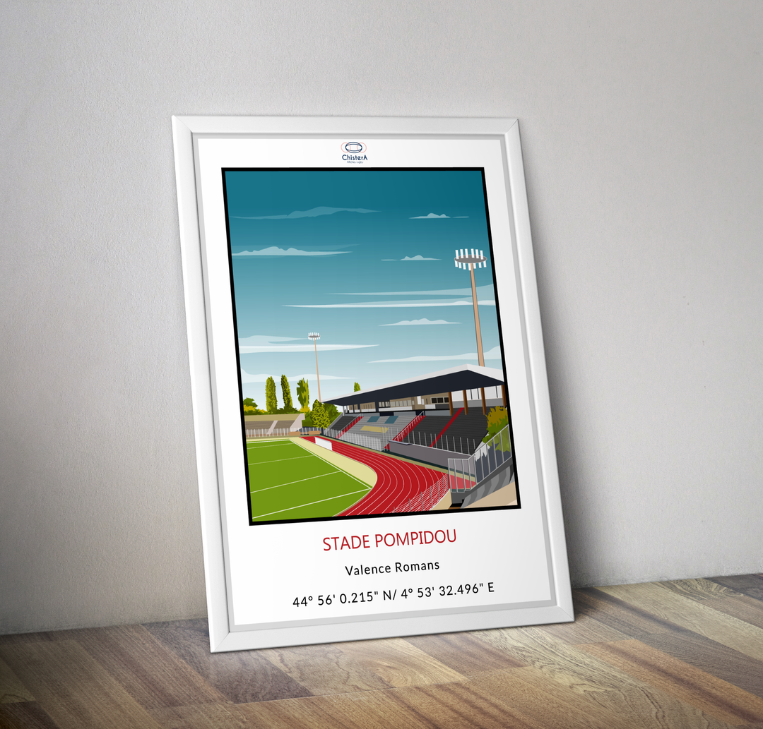 Stade Pompidou Valence Romans I Affiche stade de rugby