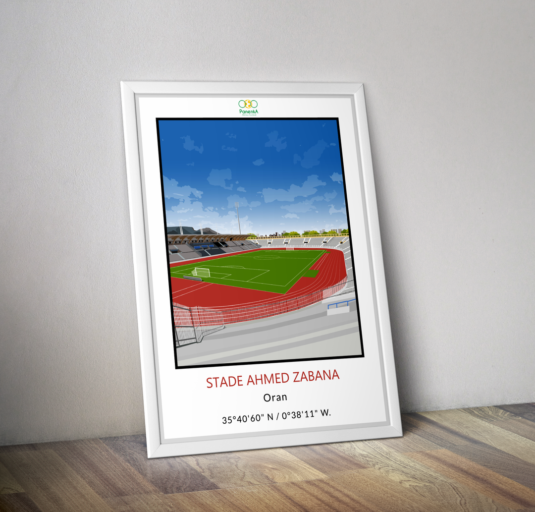 Stade de foot Ahmed Zabana Oran I Affiche stade football Algérie