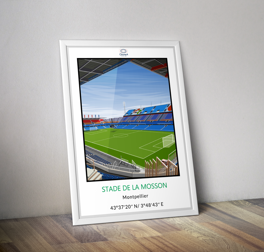 Affiche stade de la Mosson I Affiche stade de foot Montpellier