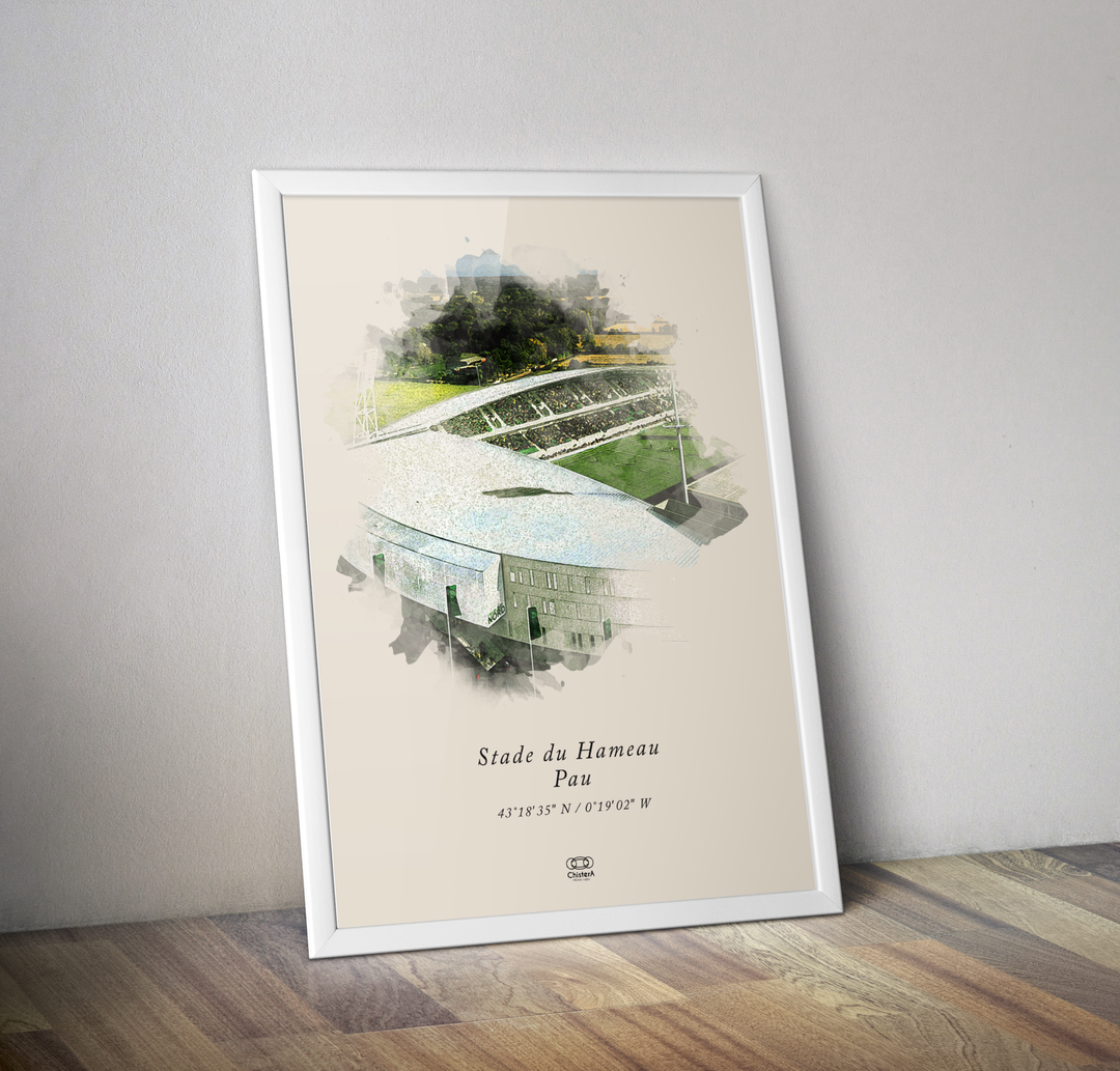Affiche rugby stade du Hameau Pau - Affiche Section paloise stade