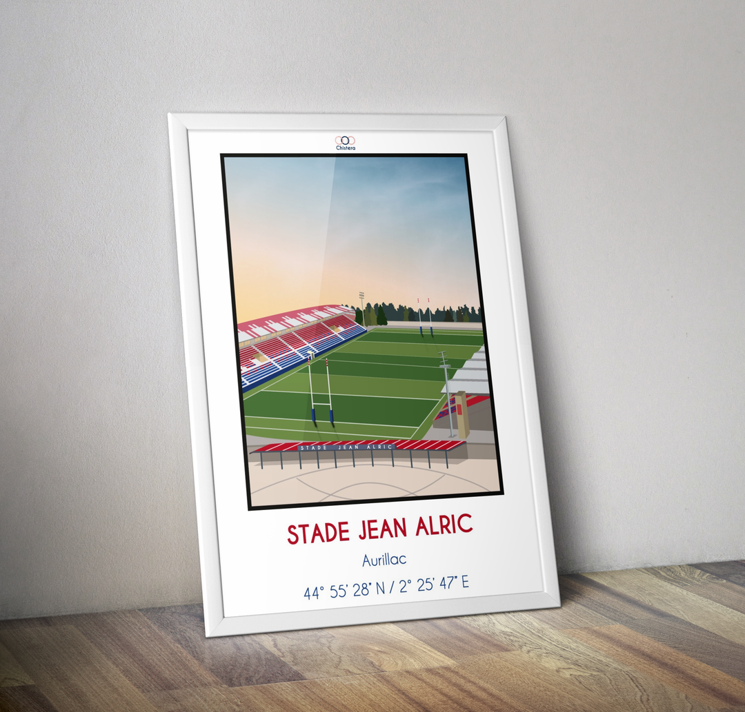 Stade rugby Jean Alric Aurillac I Affiche stade de rugby Aurillac
