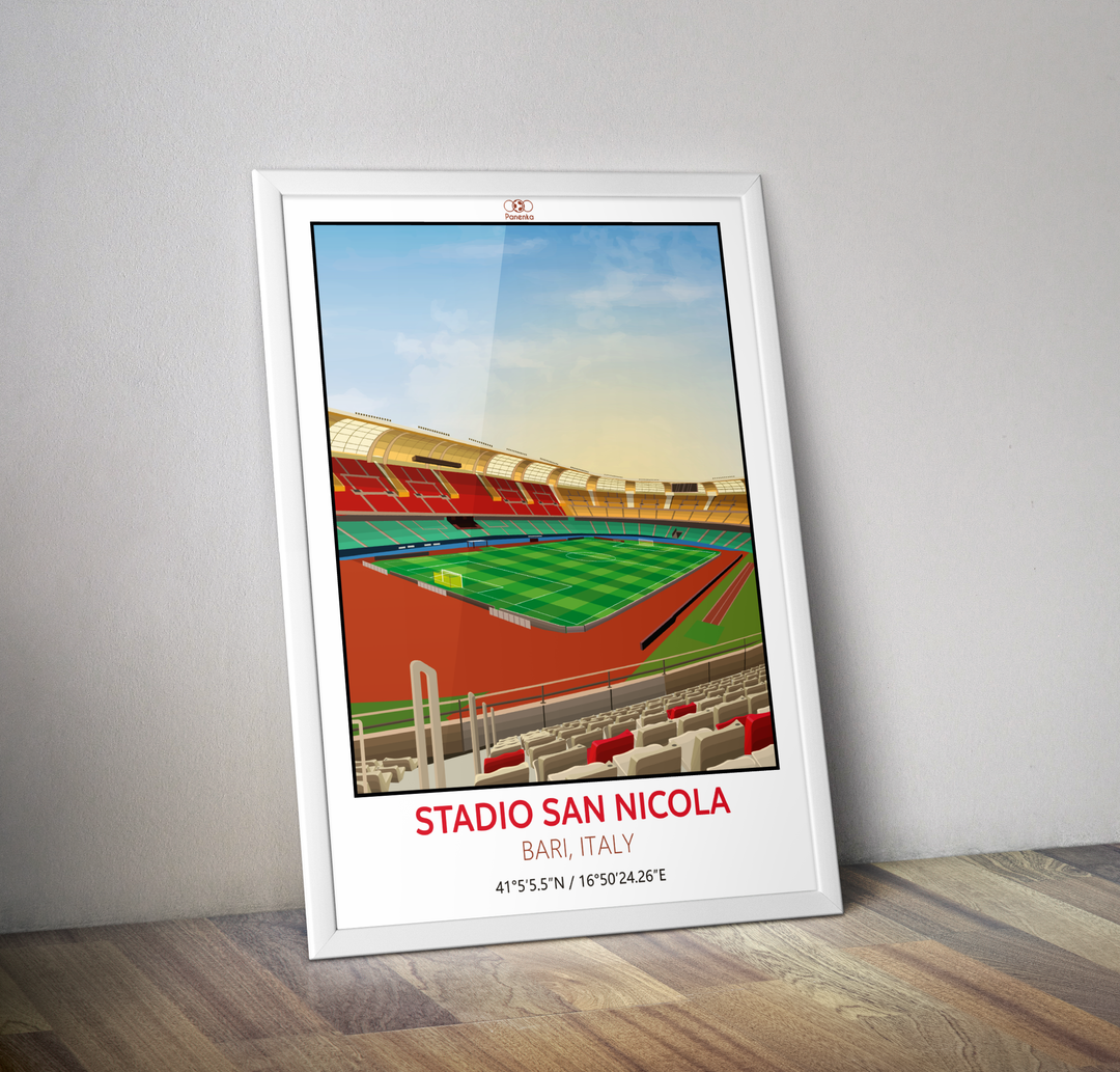 Affiche stade San Nicola I Affiche Stadio Bari Italie I Affiche stade Italie