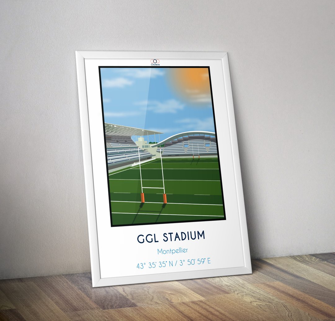 Affiche GGL Stadium Montpellier I Affiche stade rugby Monteppelier MHRyes