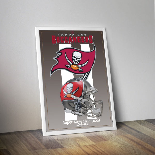 Affiche NFL casque Tampa Bay Buccaneers I Affiche super bowl