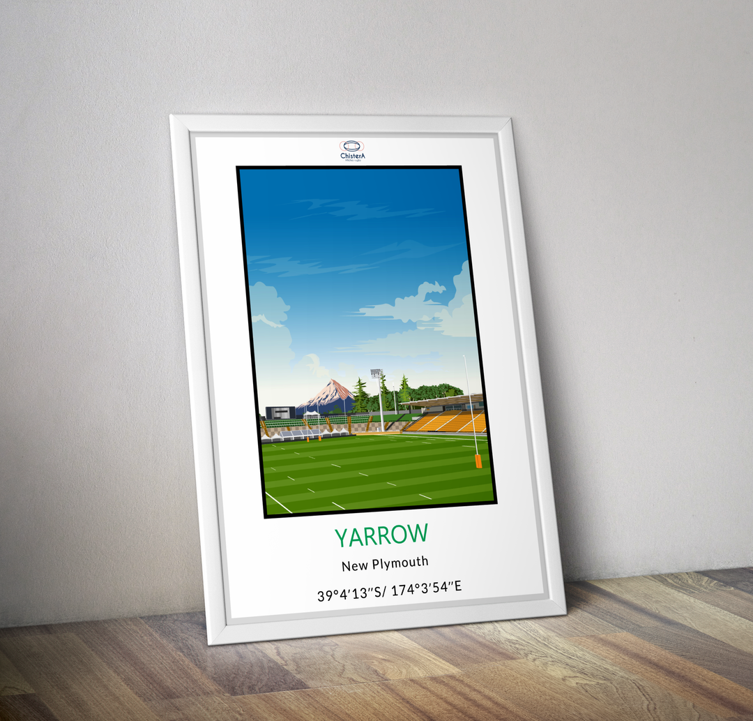Affiche Yarow stadium Stade Nouvelle Zélande I Affiche rugby