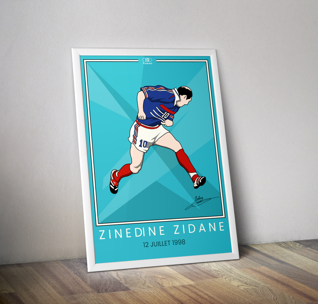 Zinédine ZIDANE affiche 12 juillet 1998 I Affiche football