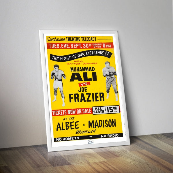 Affiche match de boxe Ali contre Frazier I Boxe combat