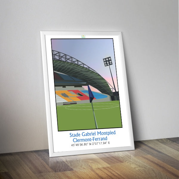 Affiche du stade foot Clermont Ferrand I Stade football I Stade Clermont Foot 63