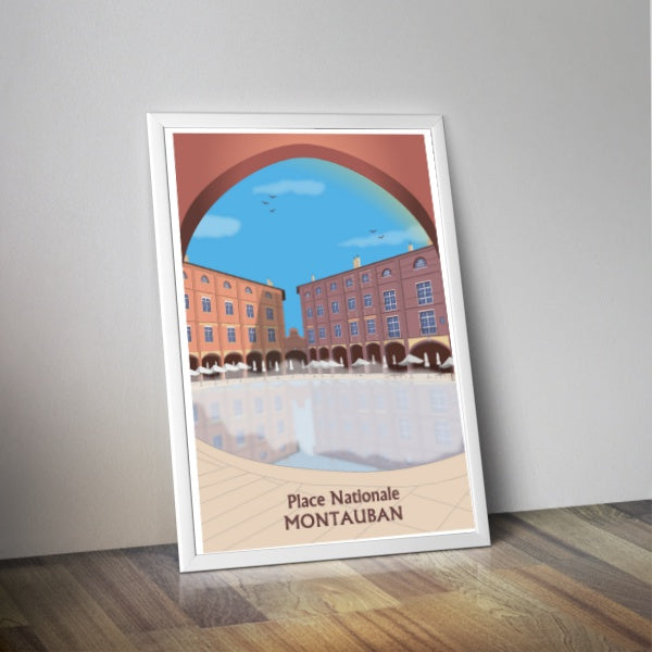 Affiche ville de MontaubanI Place nationale I Ville de rugby