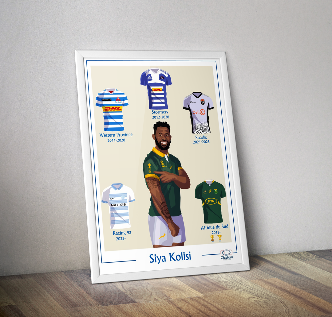 Affiche Siya Kolisi I Affiche joueur rugby Afrique du sud