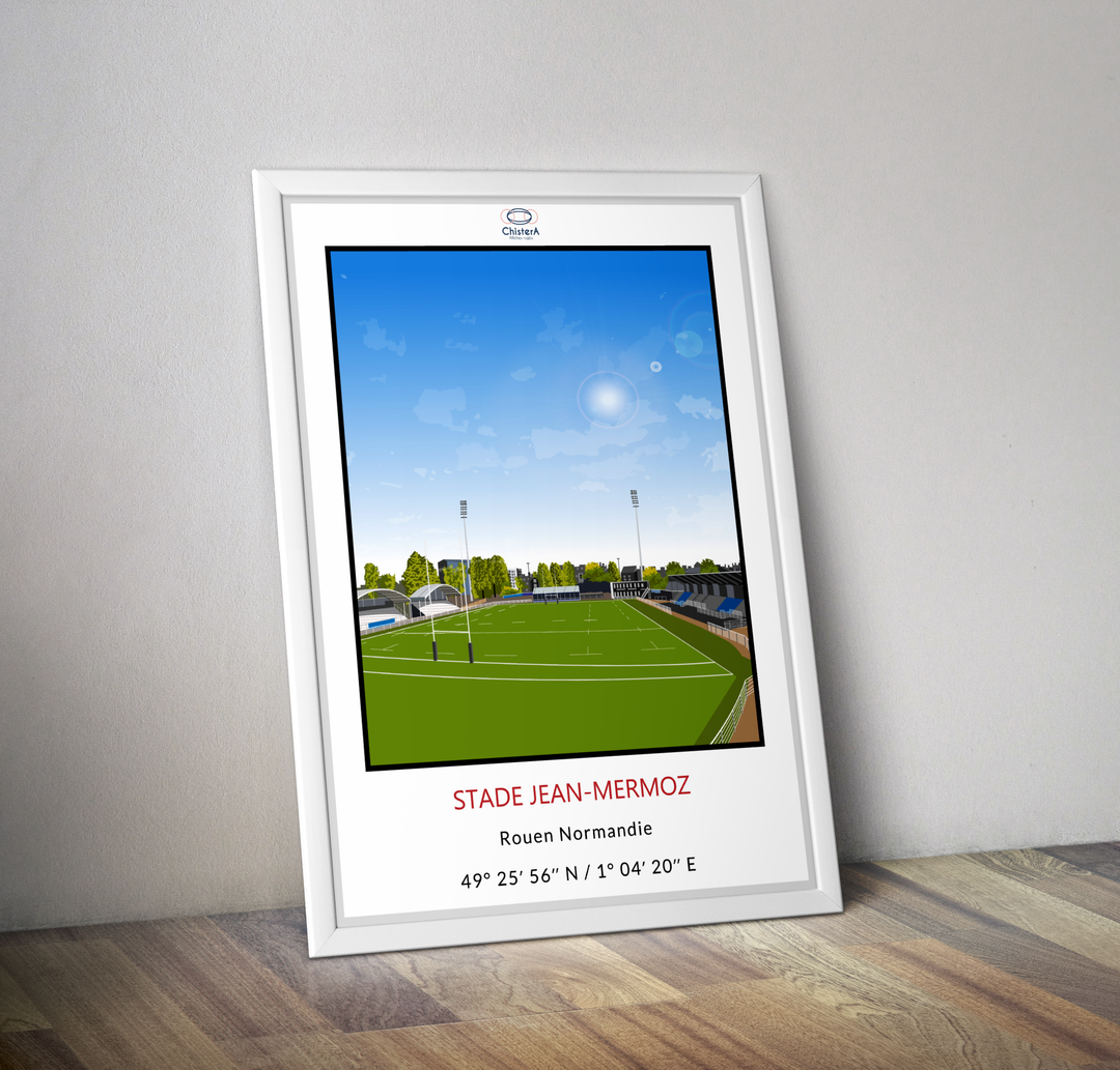 Stade Rouen Normandie Jean Mermoz I Affiche stade rugby