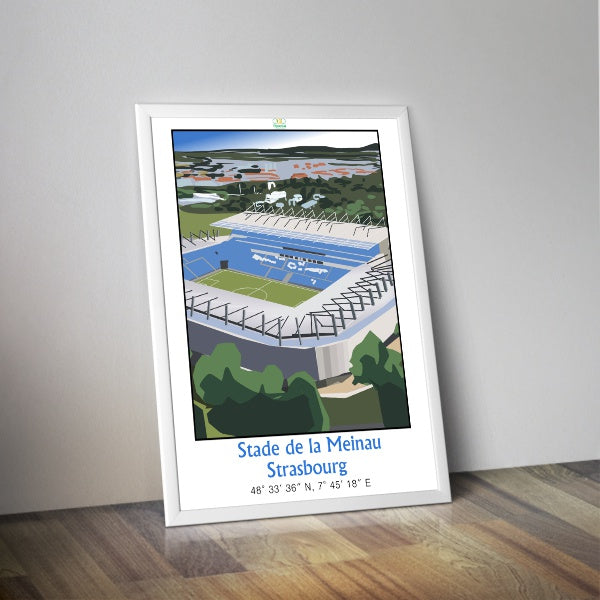 Affiche du stade de foot de Strasbourg I Affiche football I Stade de la Meinau