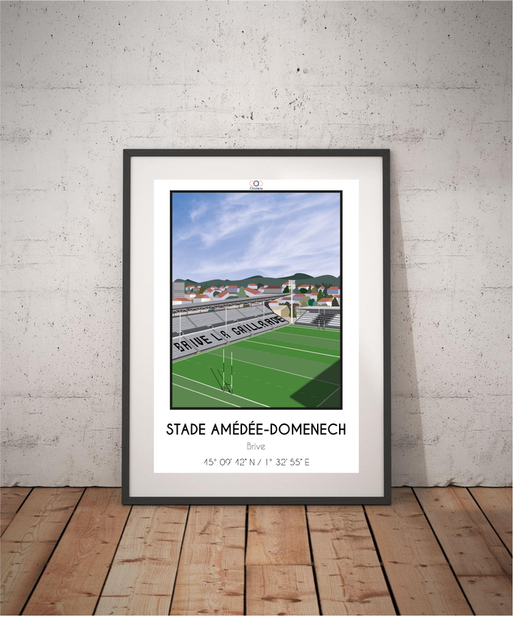Affiche stade Amédée Domenech I Affiche stade de rugby I Brive